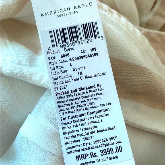 American eagle brand new Stunning beige white stripes jumpsuit 🌸🌸 - Picture 2 of 5